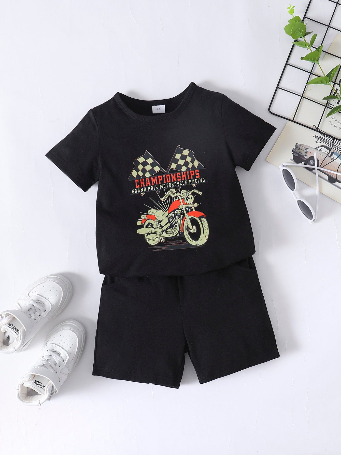 Boys CHAMPIONSHIPS Graphic Tee and Shorts Set - nailedmoms