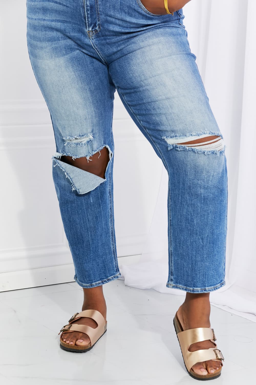 RISEN Full Size Emily High Rise Relaxed Jeans - nailedmoms
