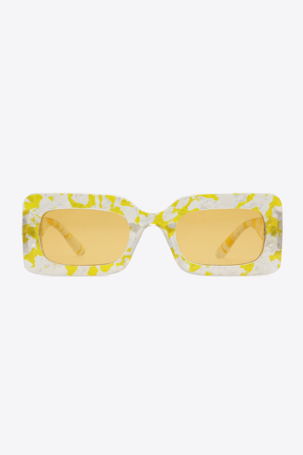 Tortoiseshell Rectangle Polycarbonate Sunglasses - nailedmoms
