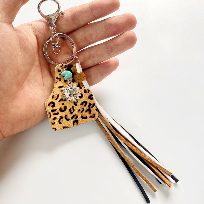 Turquoise Fringe Detail Key Chain - nailedmoms