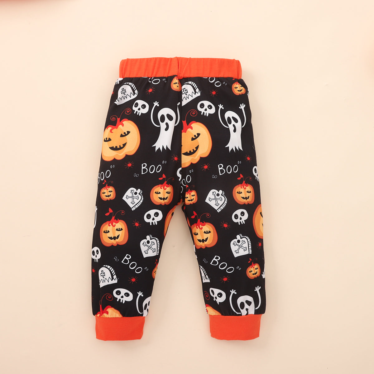 BOO Graphic Long Sleeve Hoodie and Printed Pants Set - nailedmoms