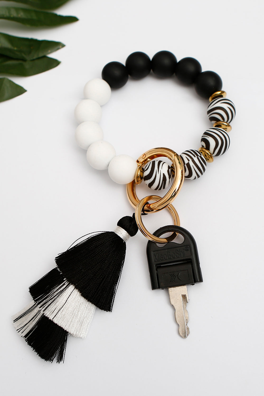 Beaded Keychain with Layered Tassel - nailedmoms