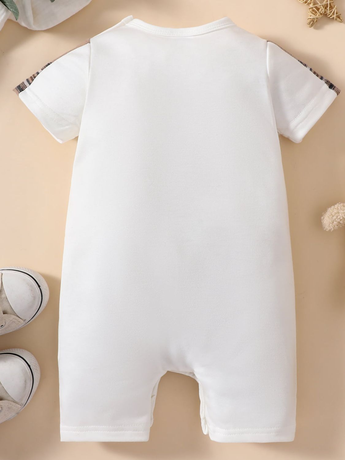 Baby MINI BOSS Bear Graphic Short Sleeve Jumpsuit - nailedmoms