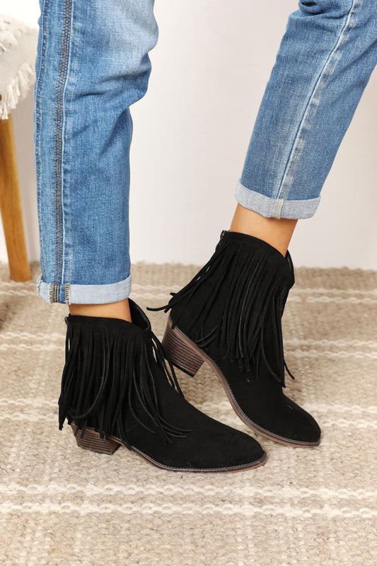 Legend Women's Fringe Cowboy Western Ankle Boots - nailedmoms