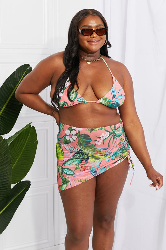 Marina West Swim Paradise Awaits Triangle Bikini and Sarong Set - nailedmoms