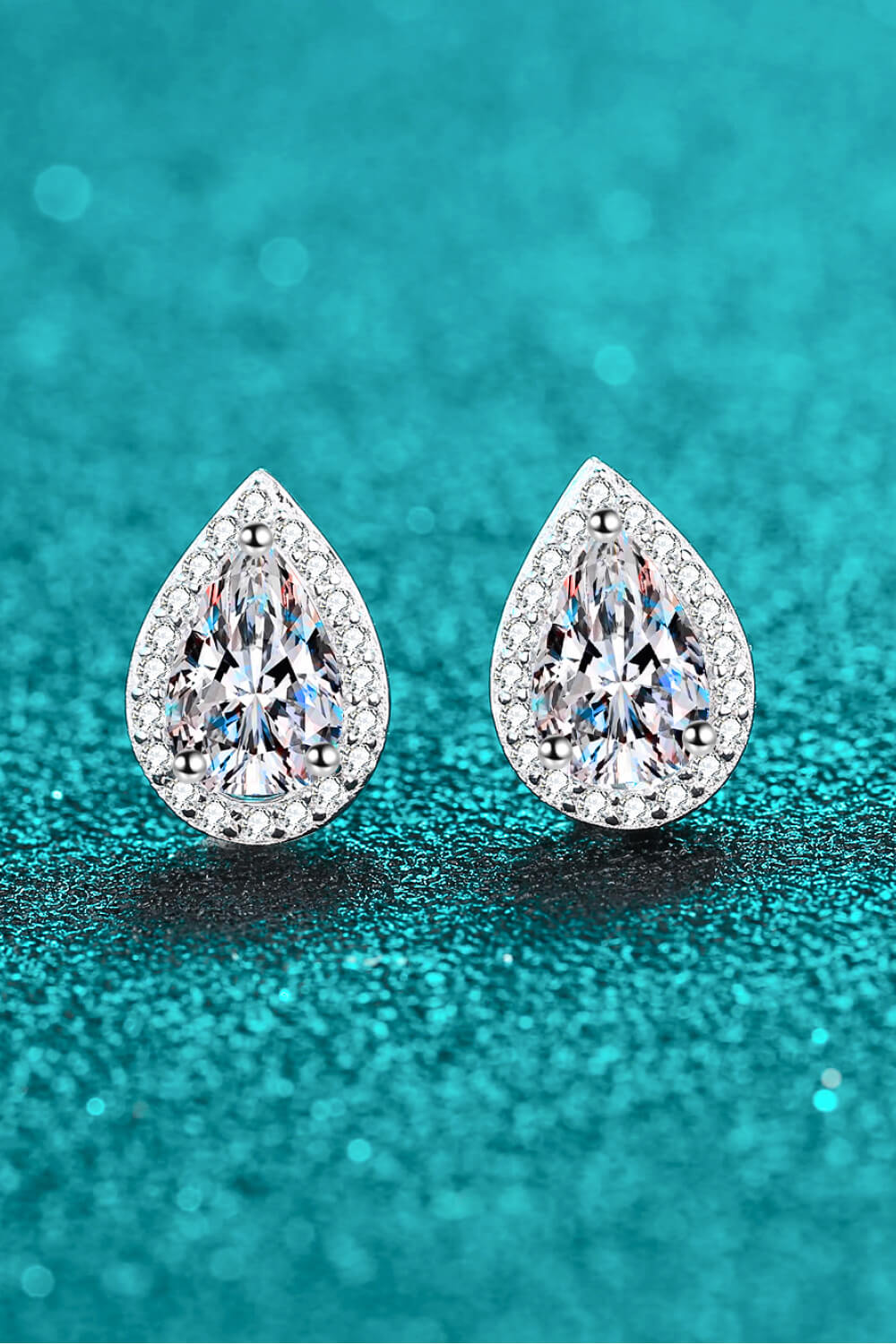 Moissanite Teardrop Stud Earrings - nailedmoms