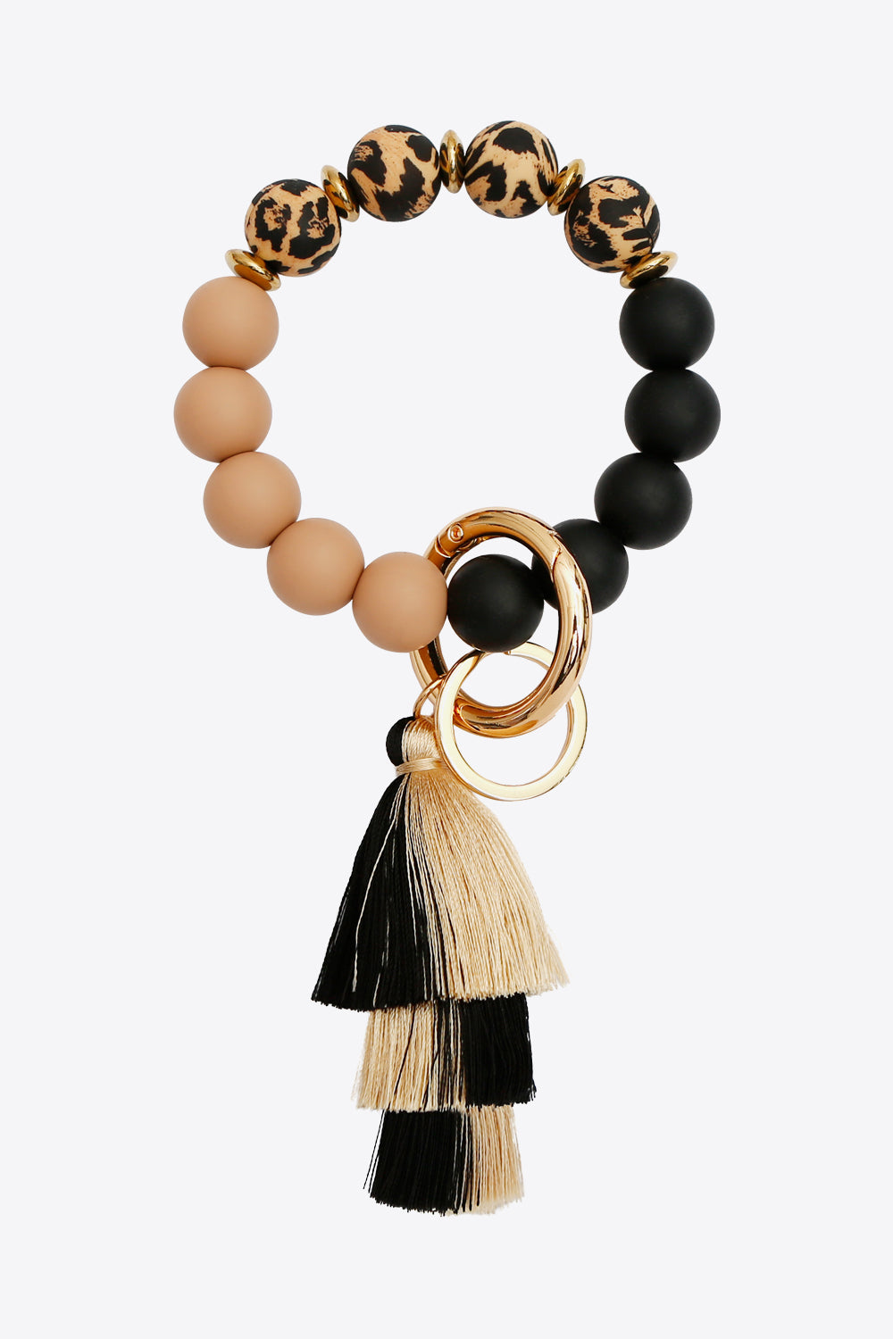 Beaded Keychain with Layered Tassel - nailedmoms