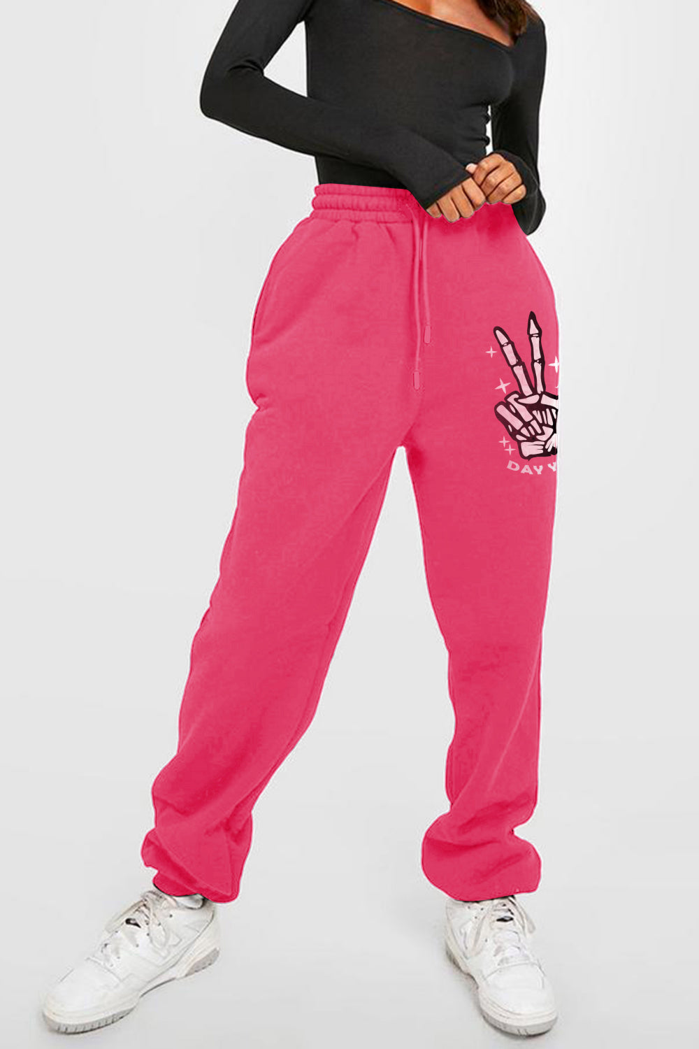 Simply Love Simply Love Full Size Drawstring DAY YOU DESERVE Graphic Long Sweatpants - nailedmoms