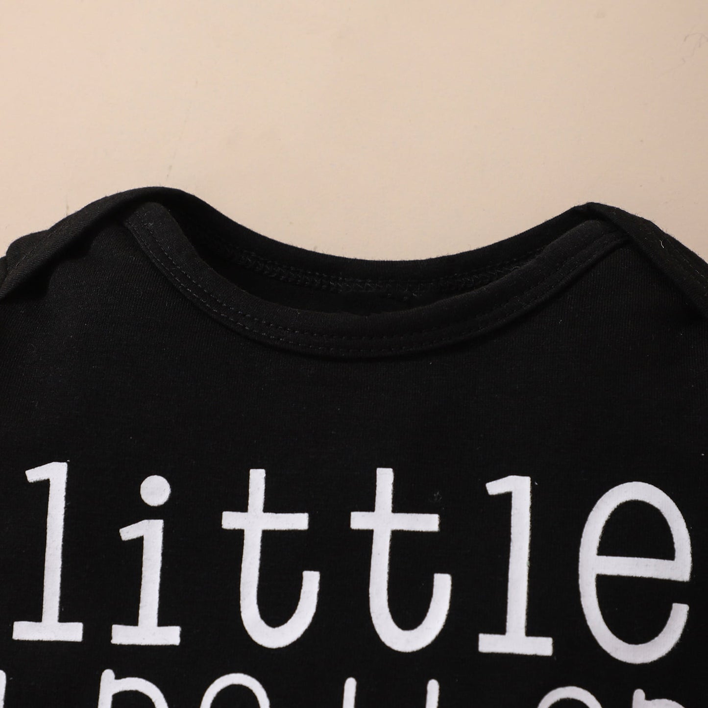 Baby LITTLE BROTHER Graphic Bodysuit and Printed Joggers Set - nailedmoms