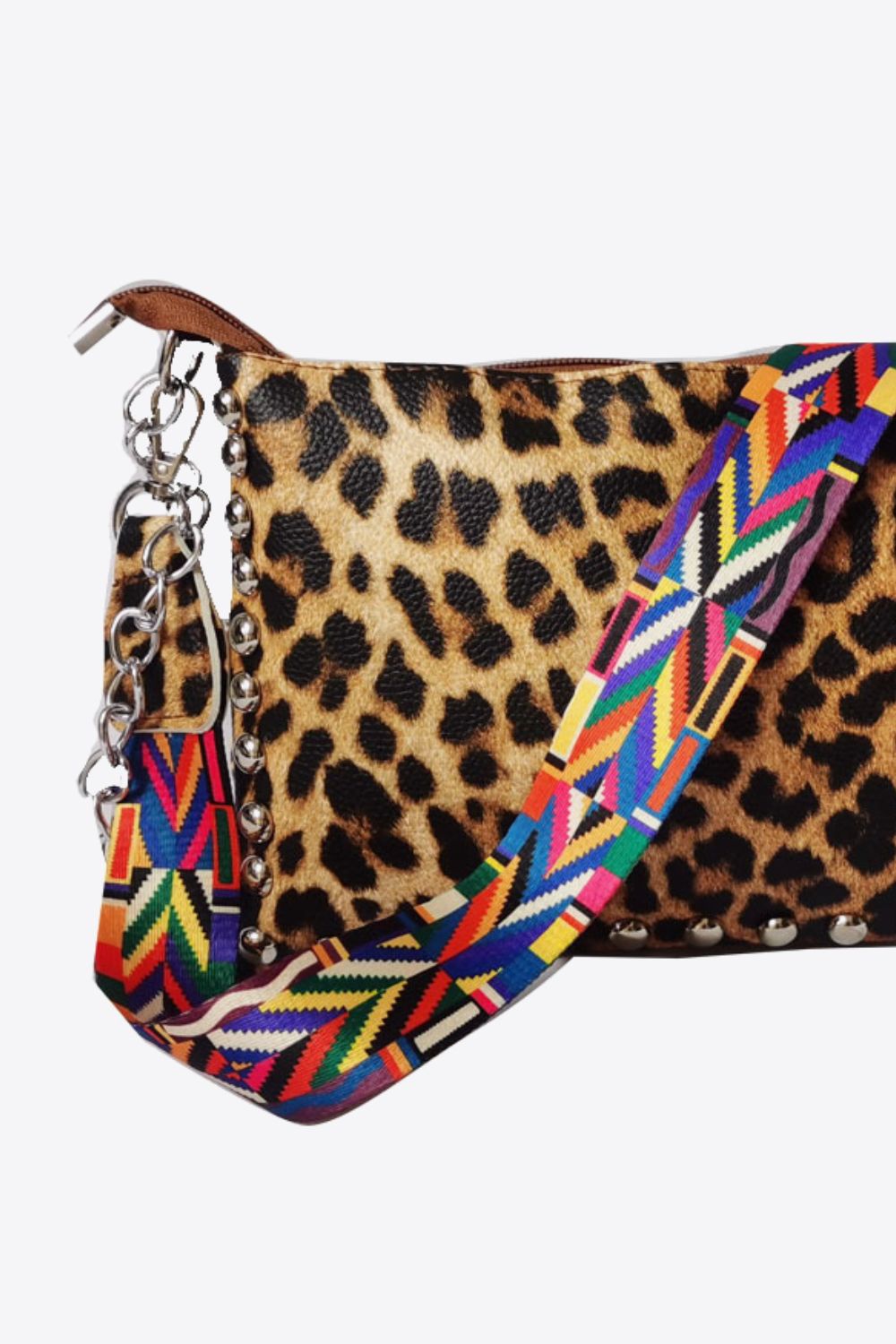 PU Leather Studded Shoulder Bag - nailedmoms