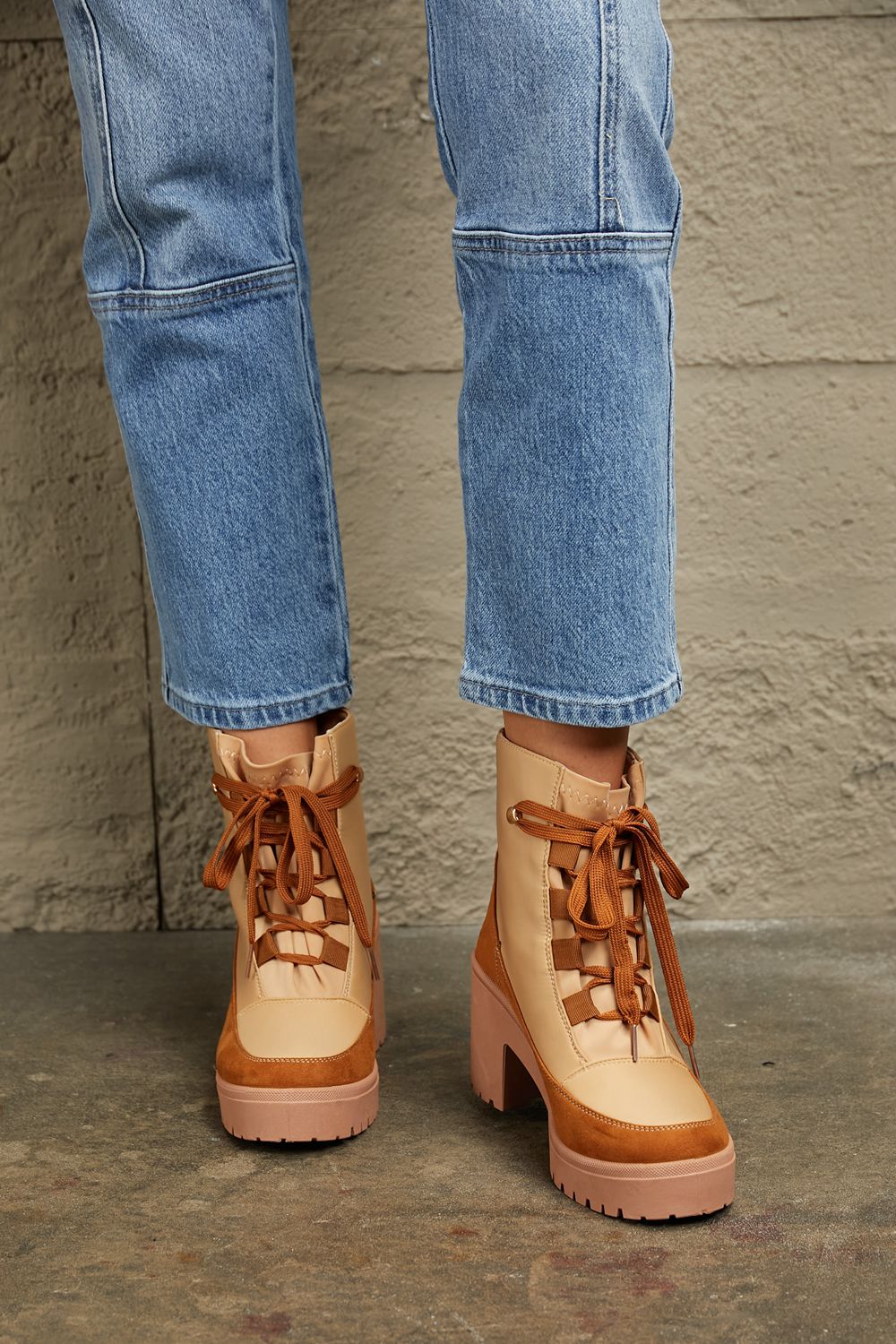 East Lion Corp Lace Up Lug Booties - nailedmoms