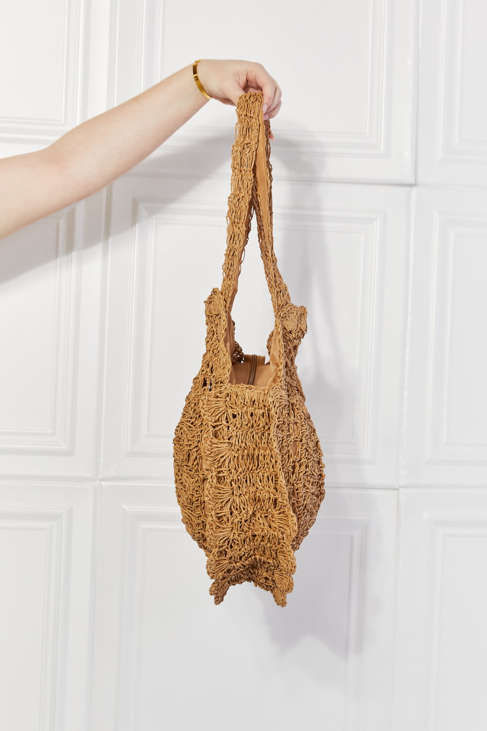 Justin Taylor Brunch Time Straw Rattan Handbag - nailedmoms