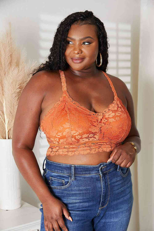 JadyK Juliette Full Size Crisscross Lace Bralette - nailedmoms