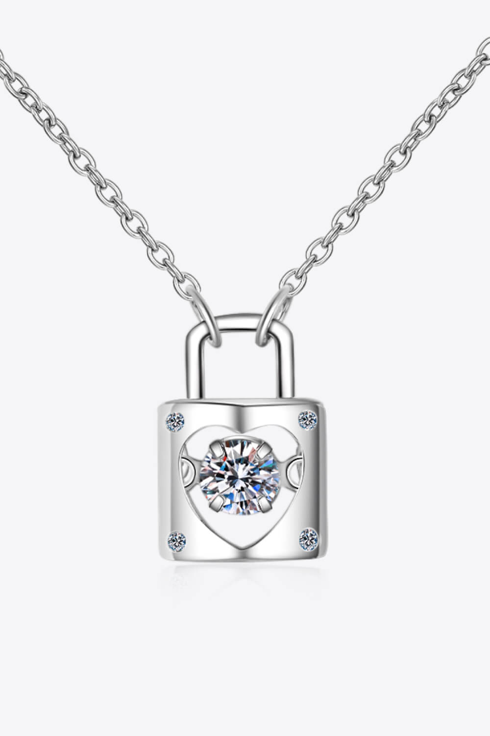 Moissanite Lock Pendant Necklace - nailedmoms