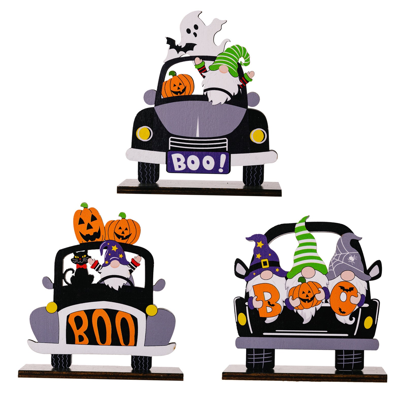 3-Piece Halloween Element Car-Shape Ornaments - nailedmoms