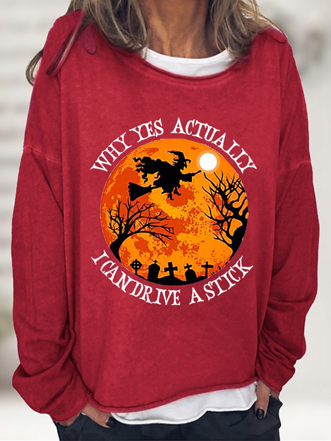 Full Size Graphic Round Neck Sweatshirt - nailedmoms