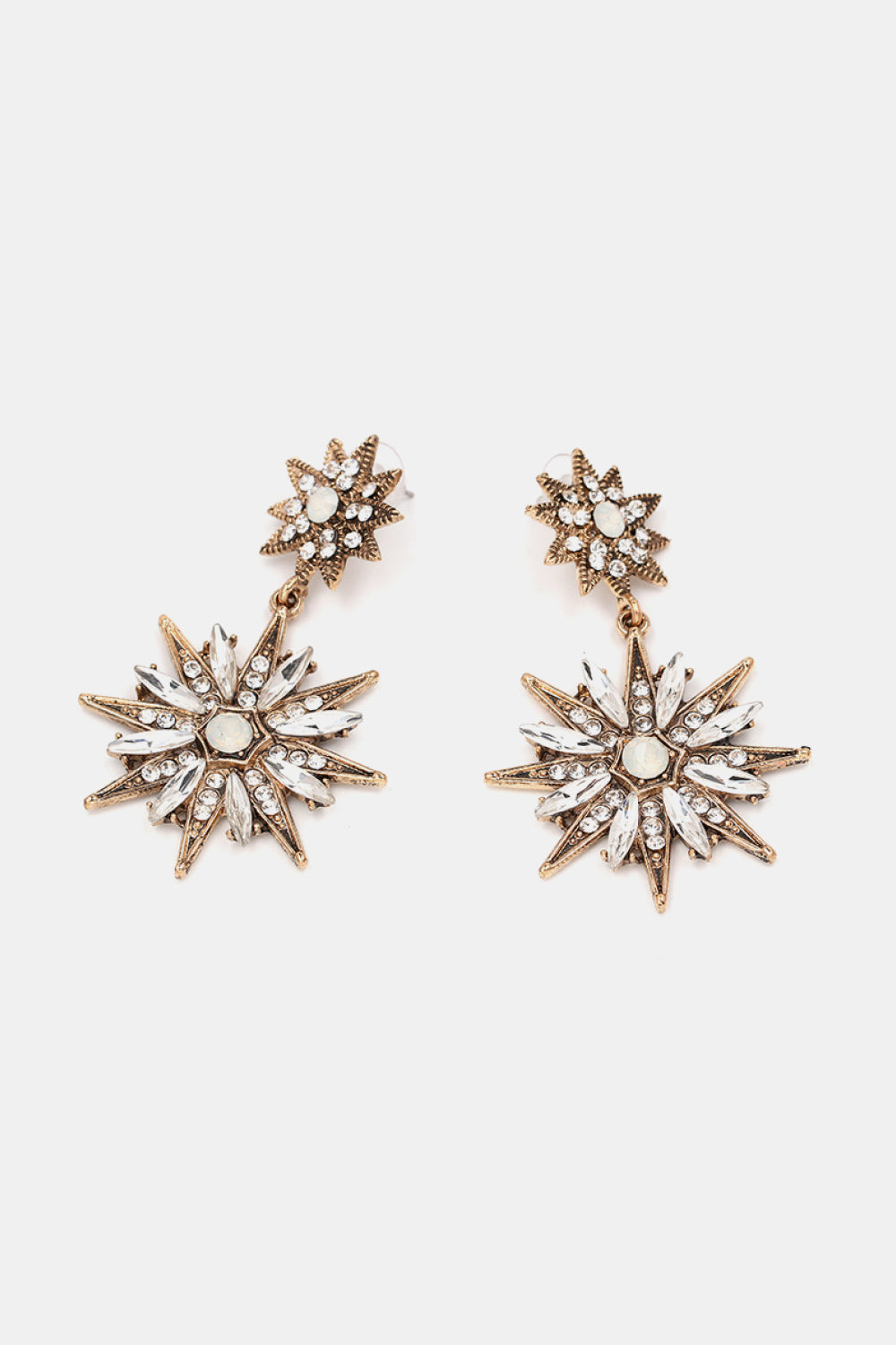 Zinc Alloy Star Shape Dangle Earrings - nailedmoms