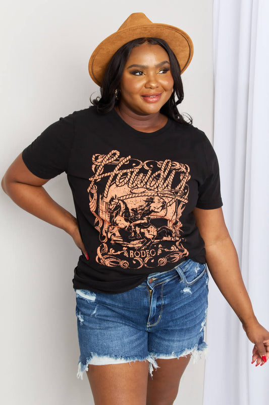 mineB Full Size Graphic Round Neck Tee - nailedmoms