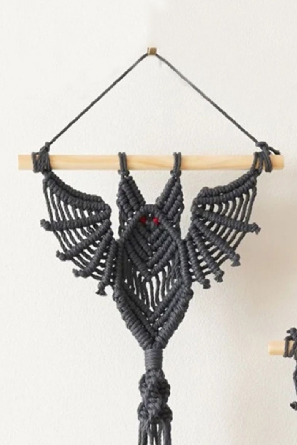 39.4" Bat Macrame Wall Plant Hanger - nailedmoms