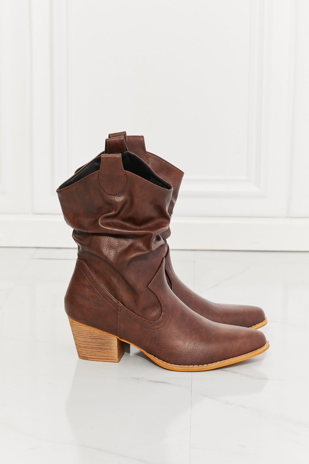 MMShoes Better in Texas Scrunch Cowboy Boots in Brown - nailedmoms