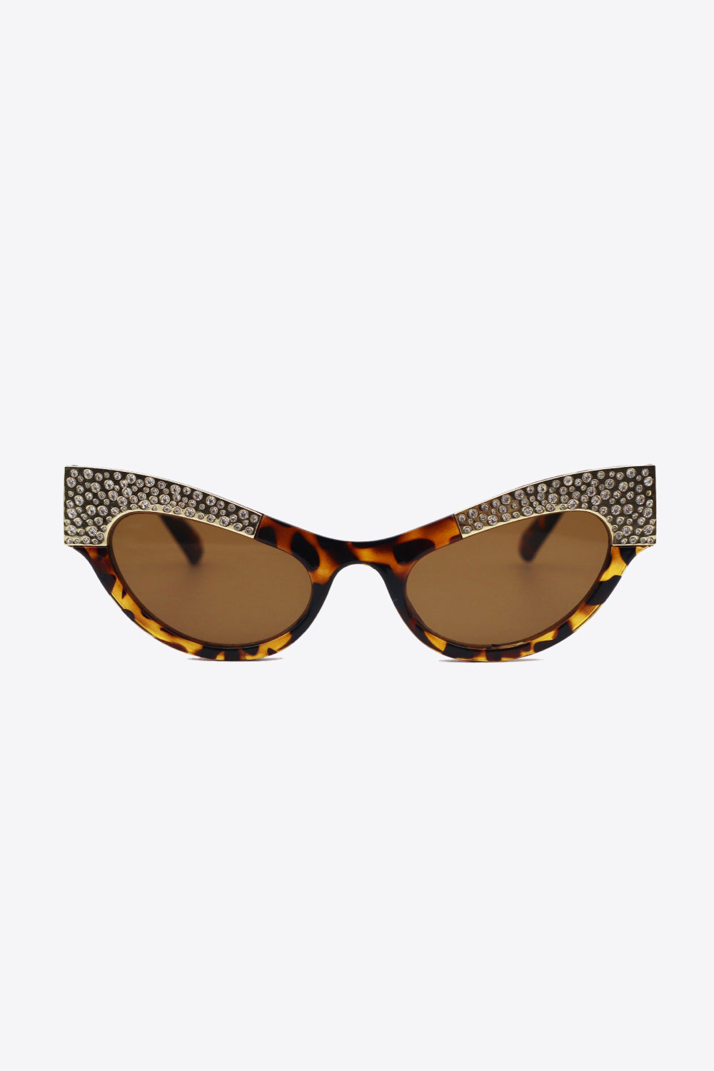 UV400 Rhinestone Trim Cat-Eye Sunglasses - nailedmoms