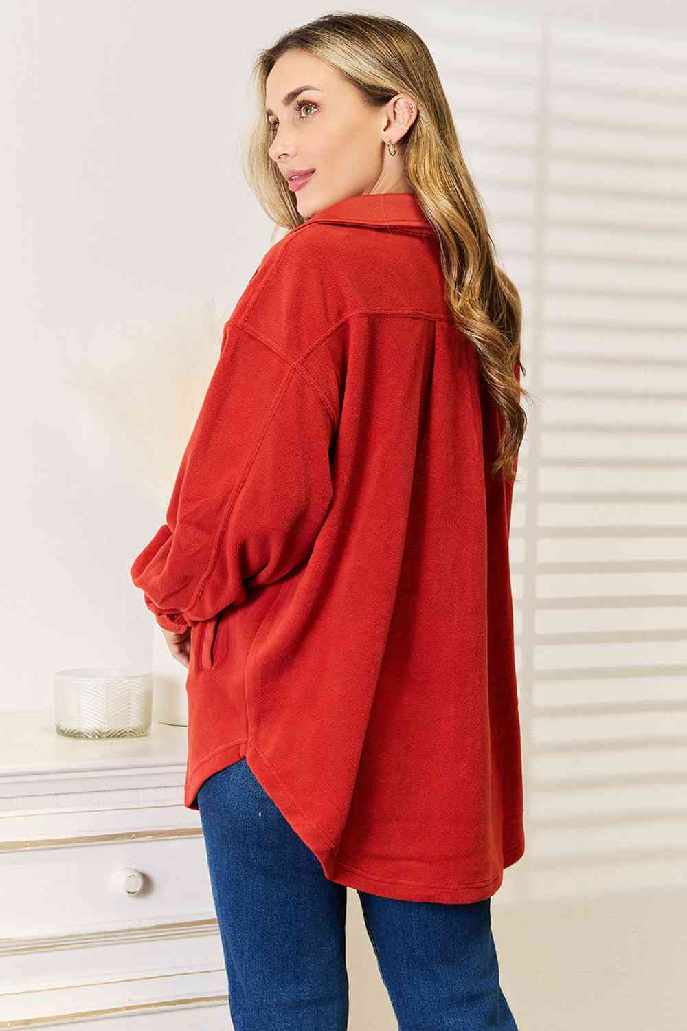 Heimish Cozy Girl Full Size Button Down Shacket - nailedmoms