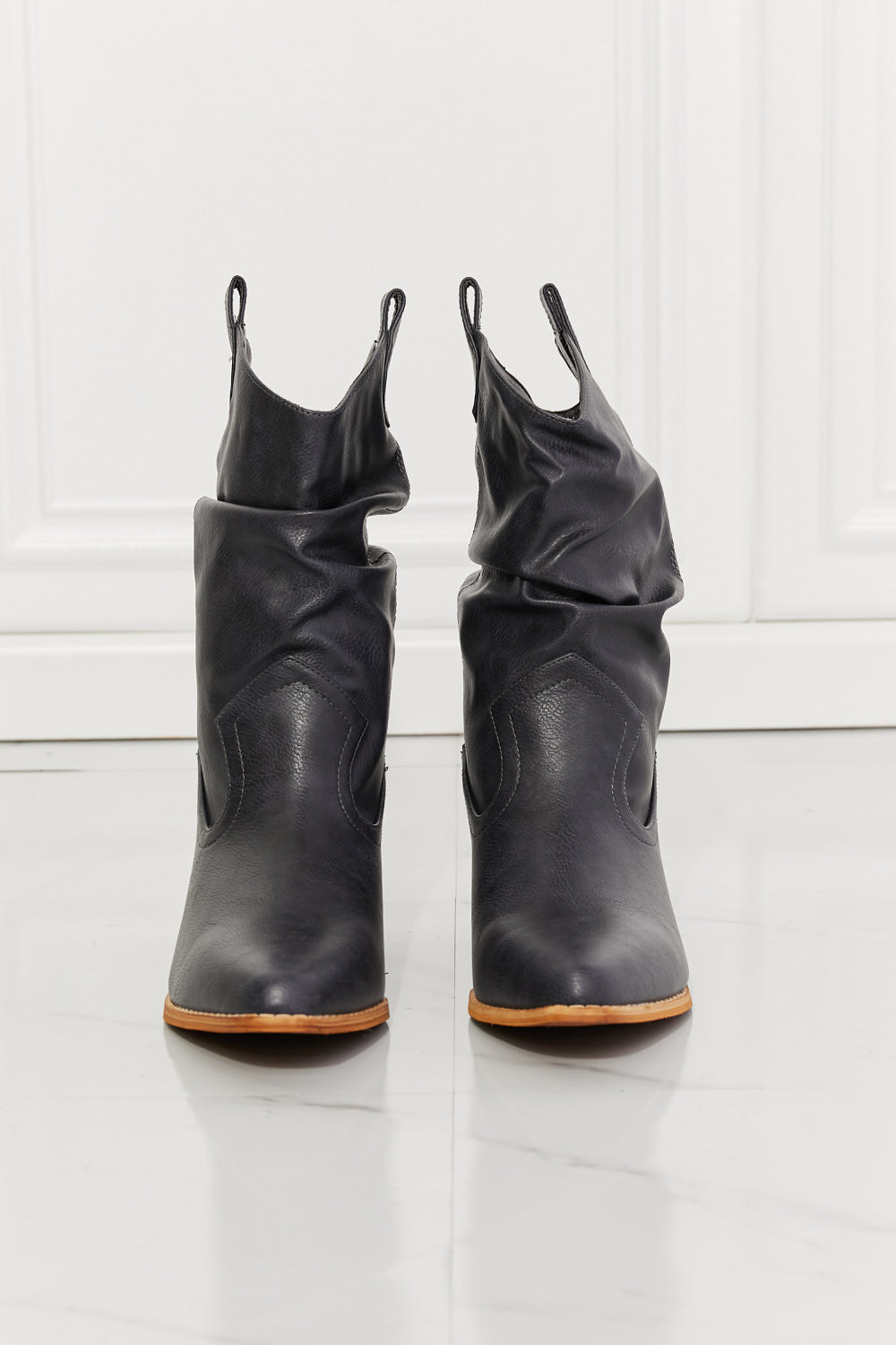 MMShoes Better in Texas Scrunch Cowboy Boots in Navy - nailedmoms