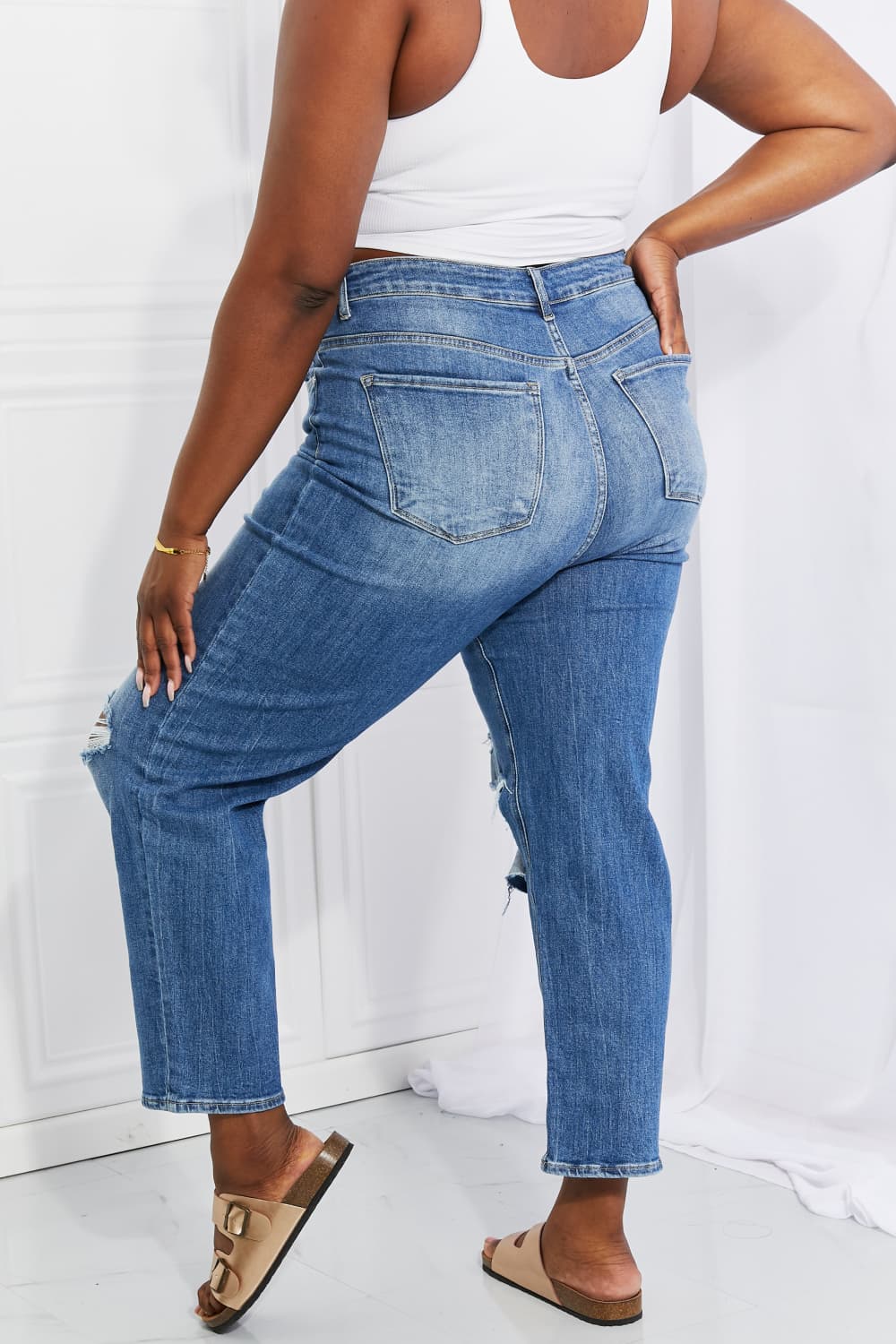 RISEN Full Size Emily High Rise Relaxed Jeans - nailedmoms