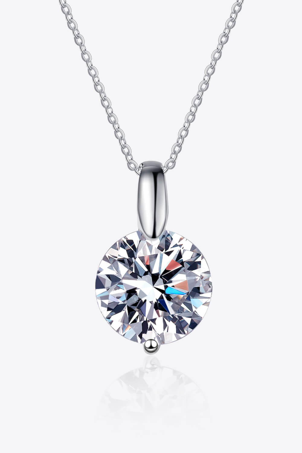 Minimalist 925 Sterling Silver Moissanite Pendant Necklace - nailedmoms