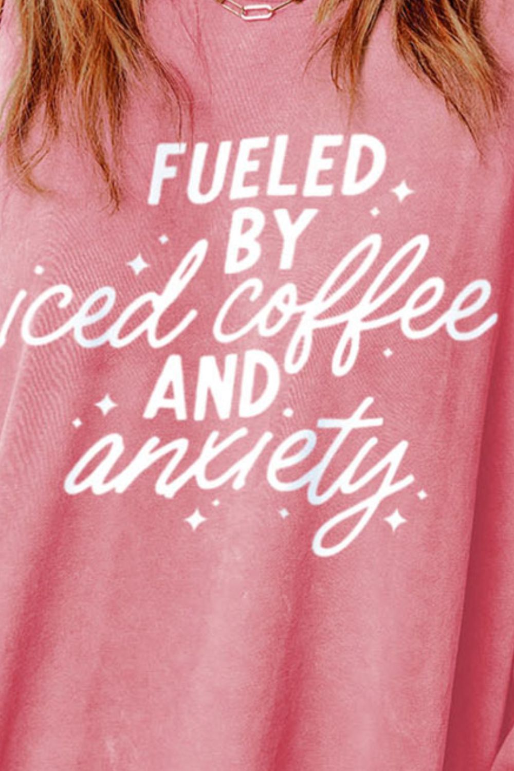 Slogan Graphic Dropped Shoulder Slit Sweatshirt - nailedmoms