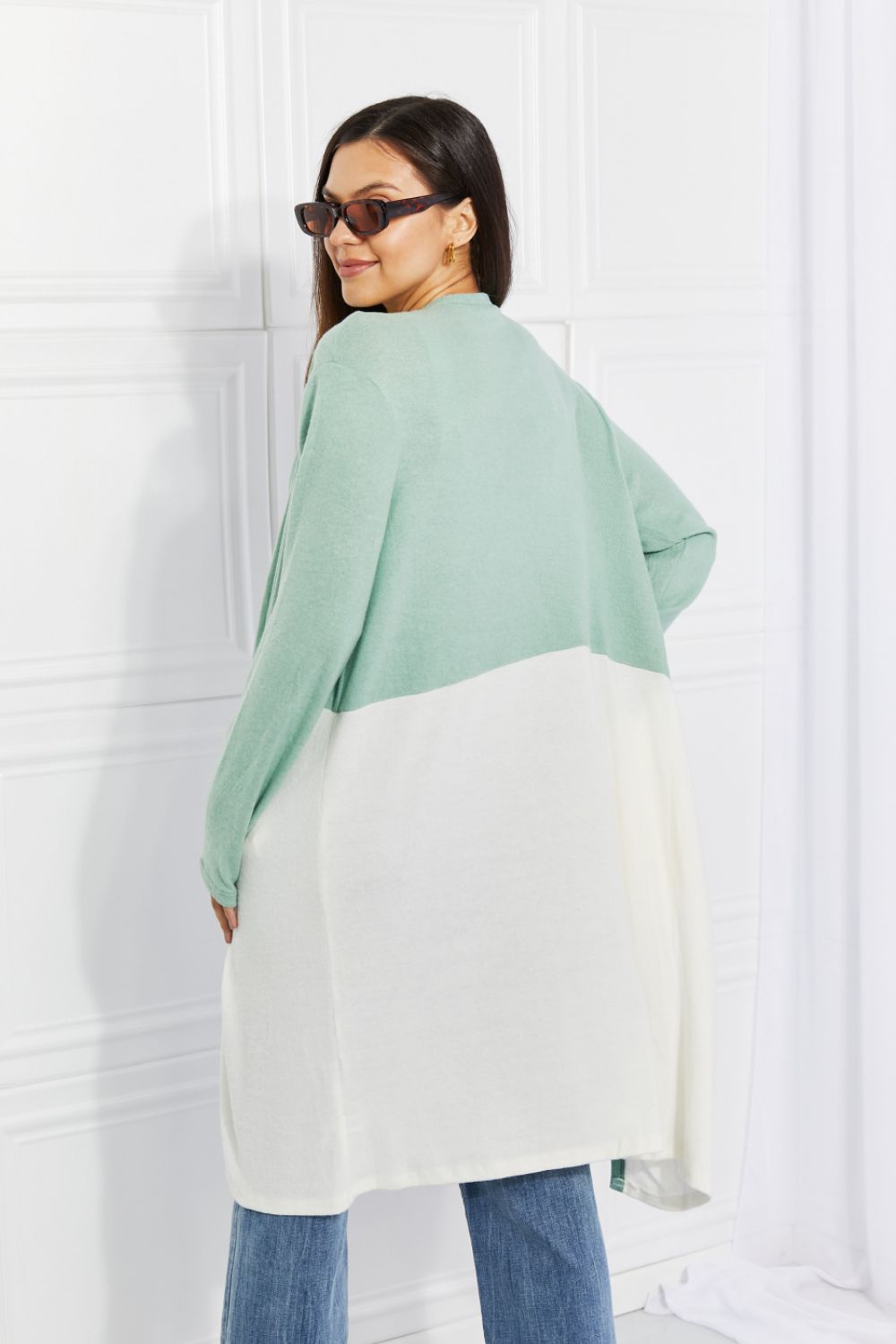 Culture Code Until You Came Color Block Duster Cardigan - nailedmoms