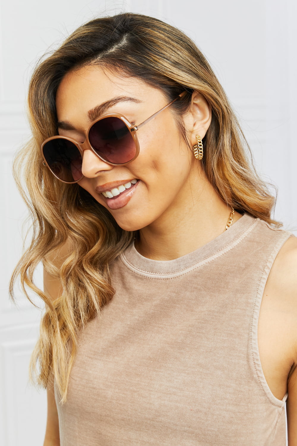 Metal-Plastic Hybrid Full Rim Sunglasses - nailedmoms