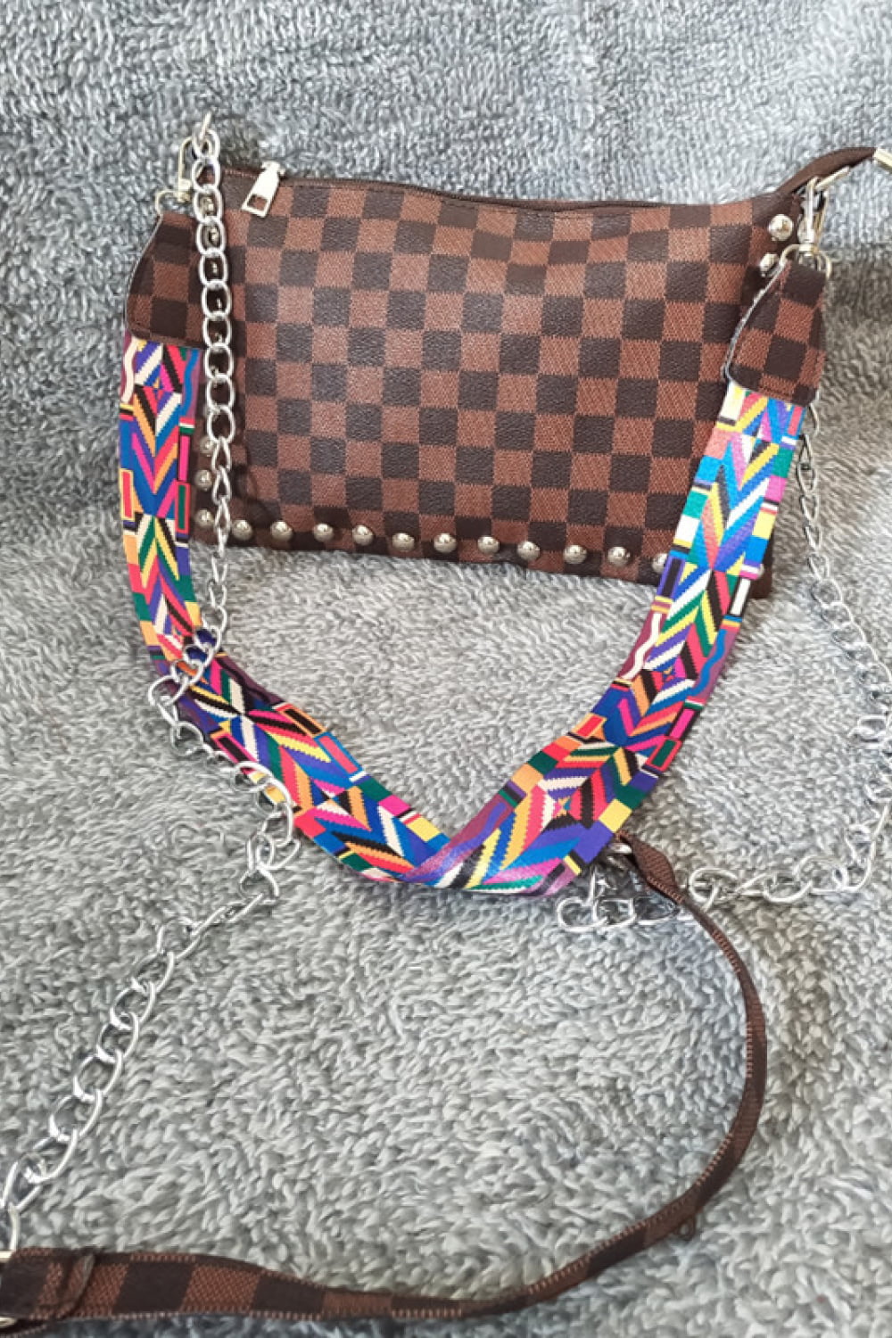 PU Leather Studded Shoulder Bag - nailedmoms