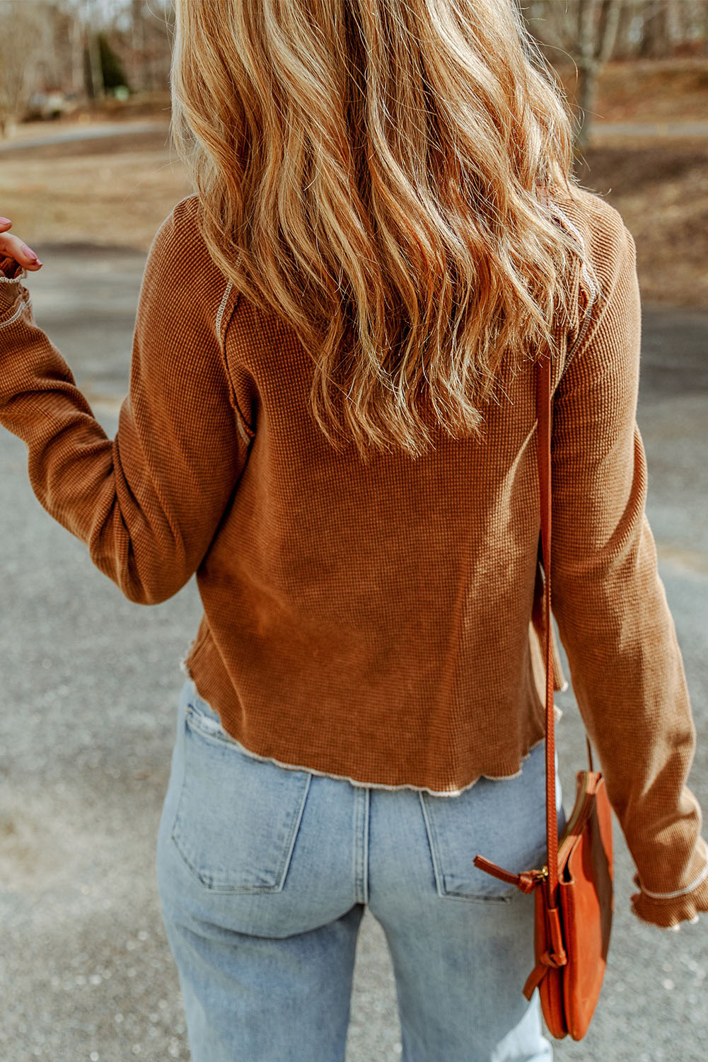 Double Take Long Raglan Sleeve Round Neck Top - nailedmoms
