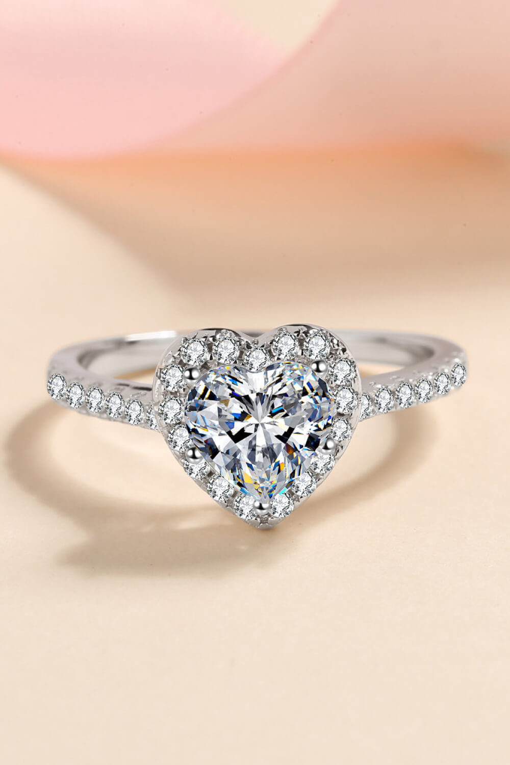 1 Carat Moissanite Heart-Shaped Ring - nailedmoms
