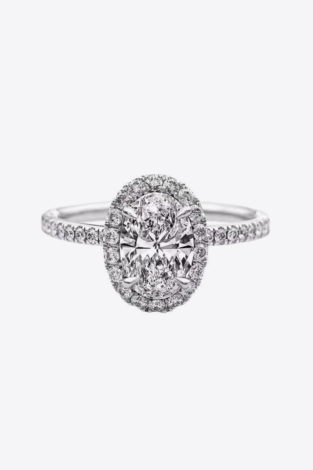 2 Carat Moissanite 18k Platinum-Plated Ring - nailedmoms