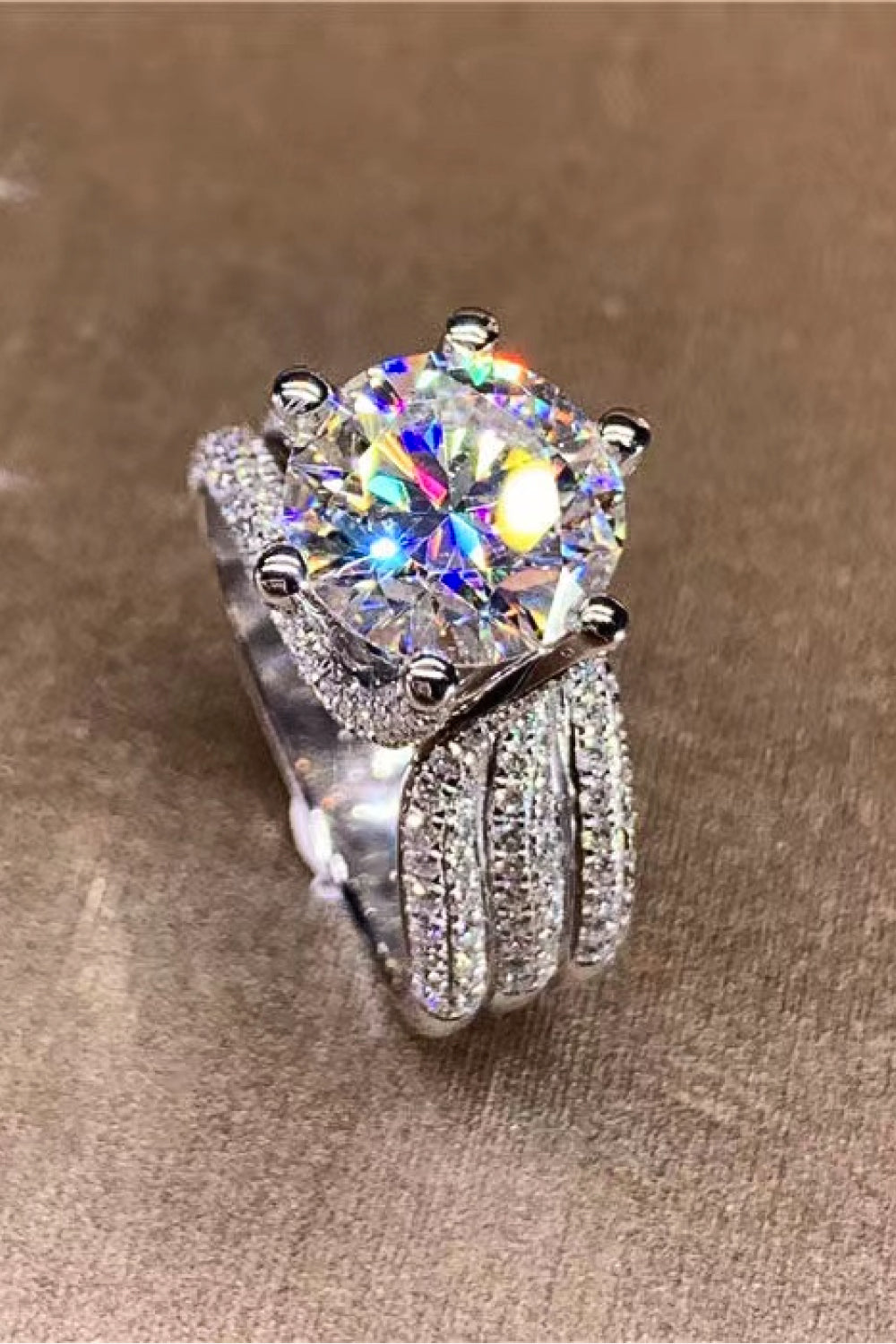 3 Carat Moissanite Three-Layer Ring - nailedmoms