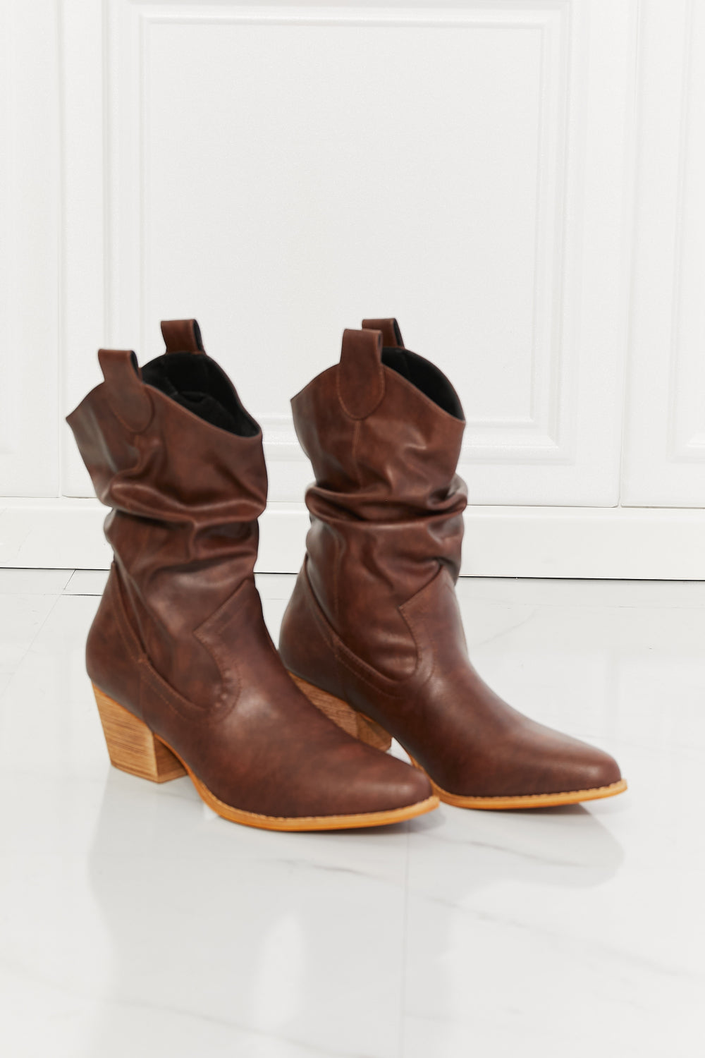 MMShoes Better in Texas Scrunch Cowboy Boots in Brown - nailedmoms