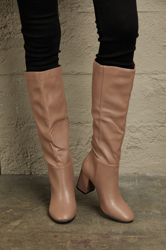 East Lion Corp Block Heel Knee High Boots - nailedmoms