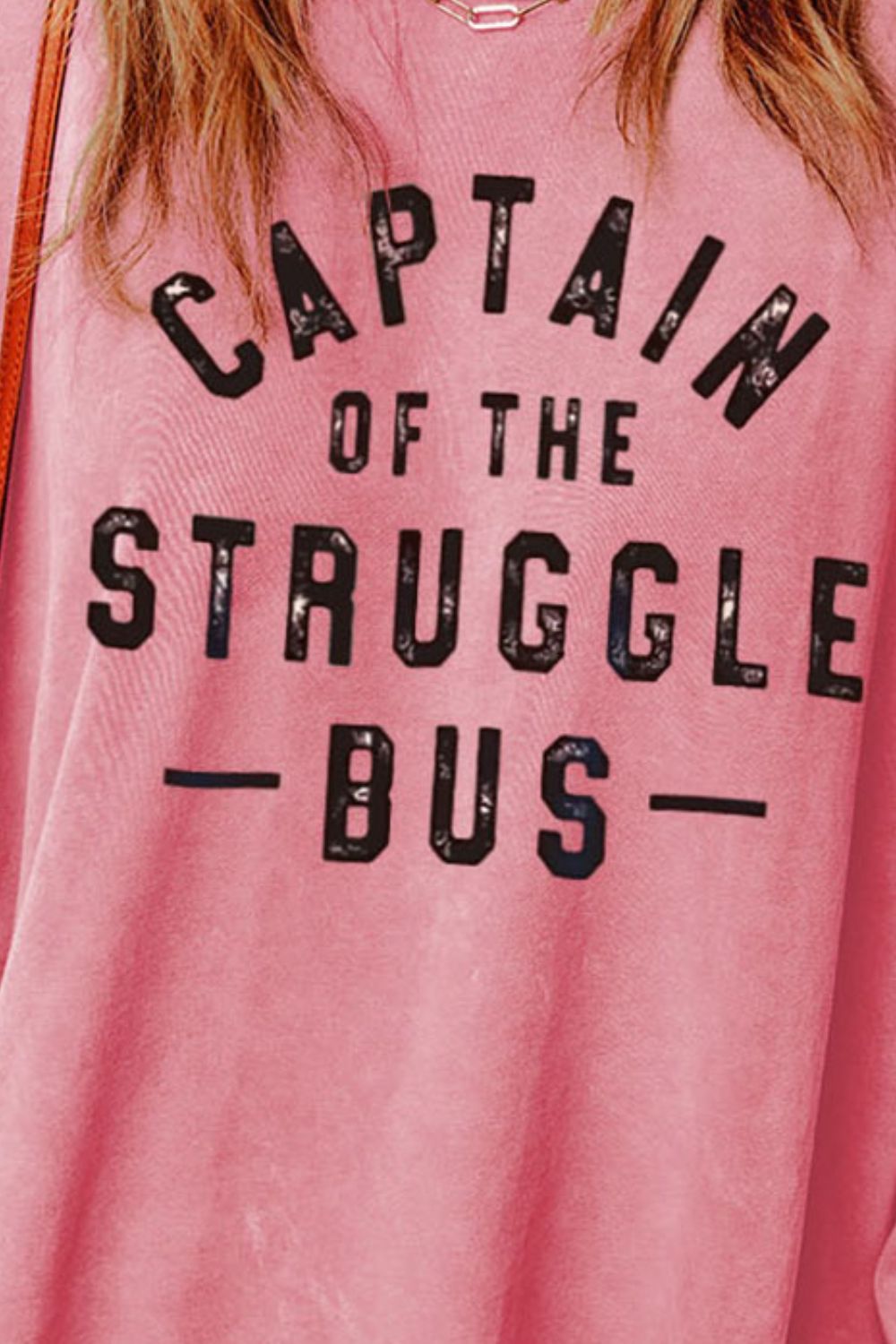 Slogan Graphic Dropped Shoulder Slit Sweatshirt - nailedmoms