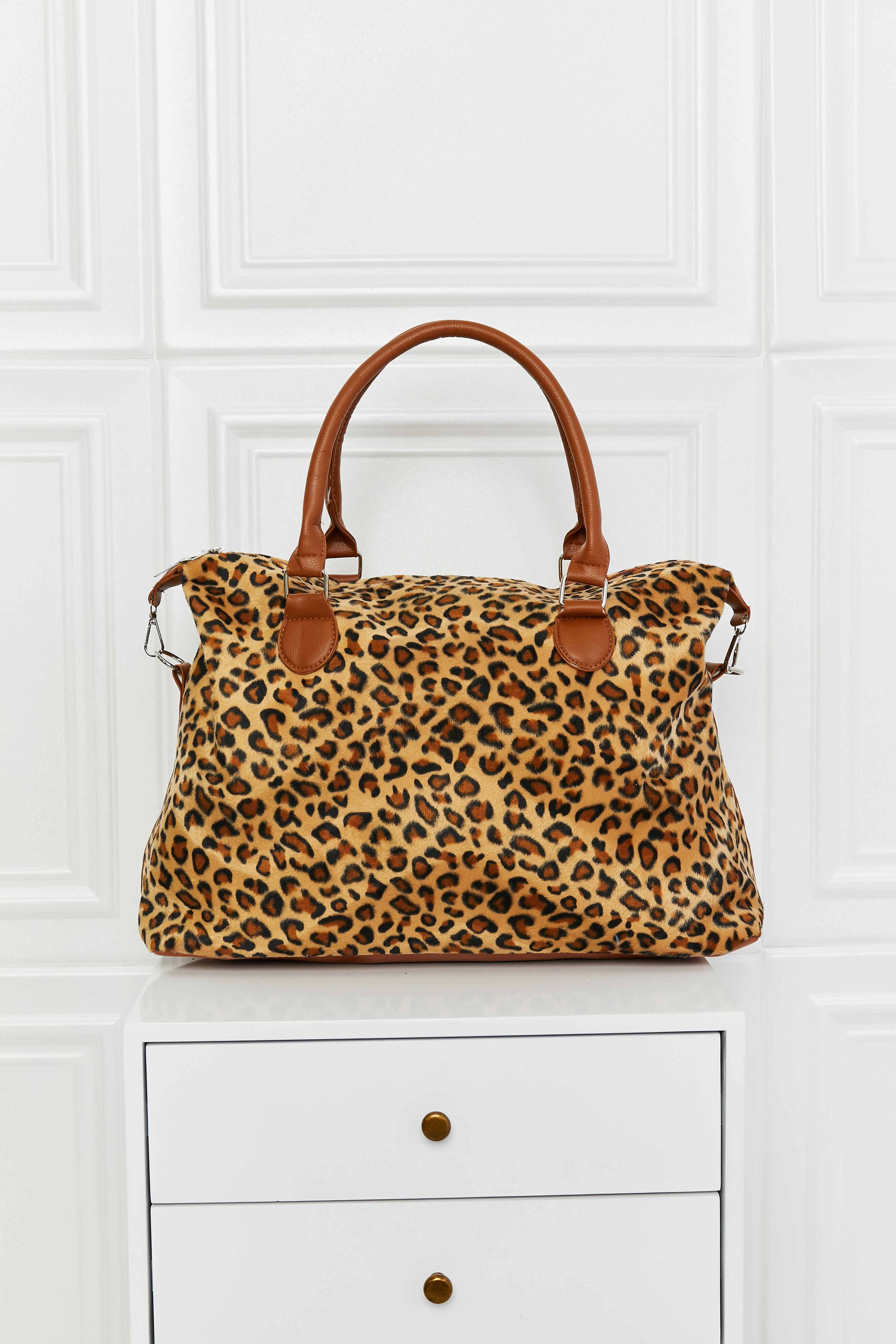 Animal Print Brushed Weekender Bag - nailedmoms