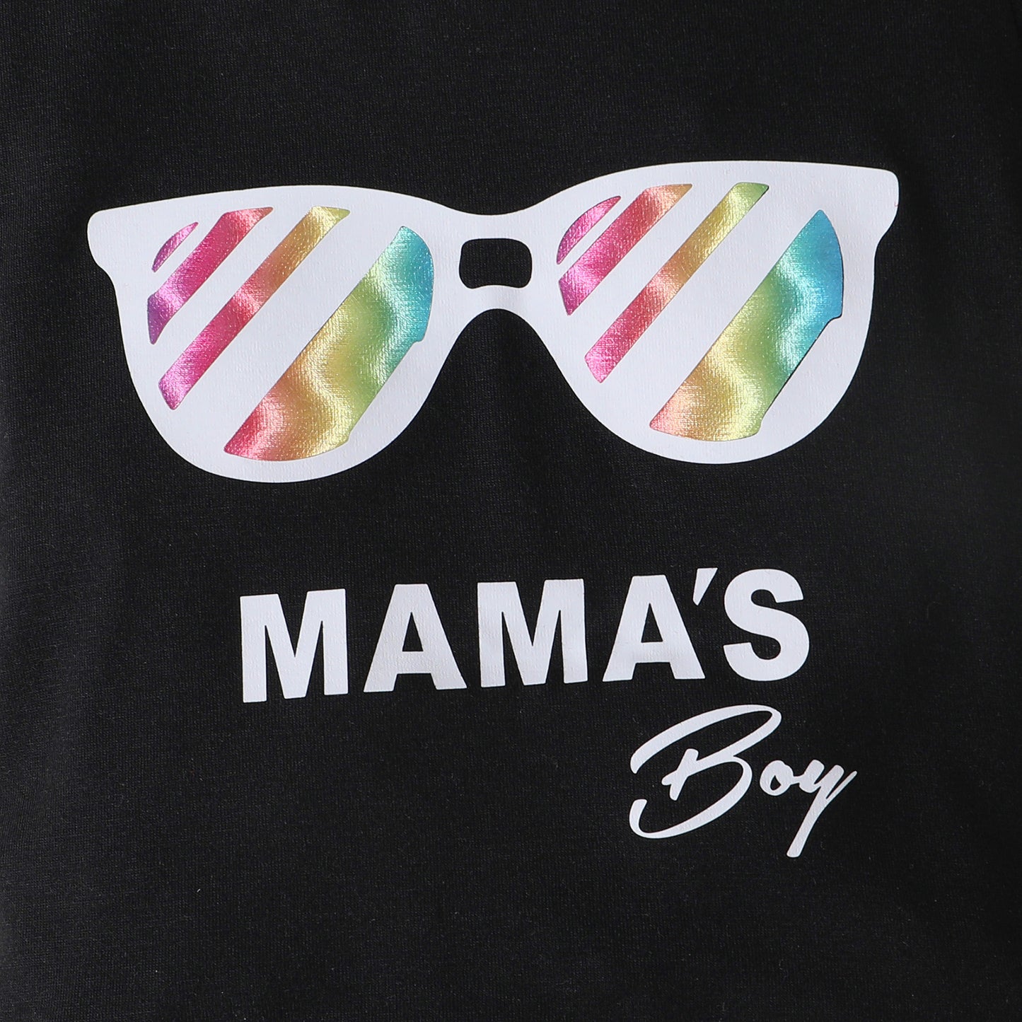 MAMA'S BOY Graphic T-Shirt and Camouflage Shorts Set - nailedmoms