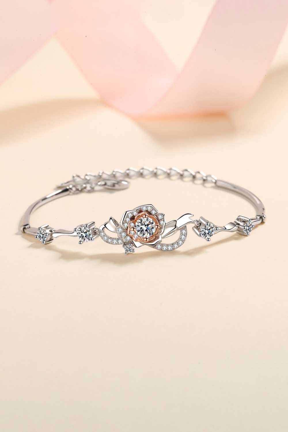 925 Sterling Silver Moissanite Bracelet - nailedmoms