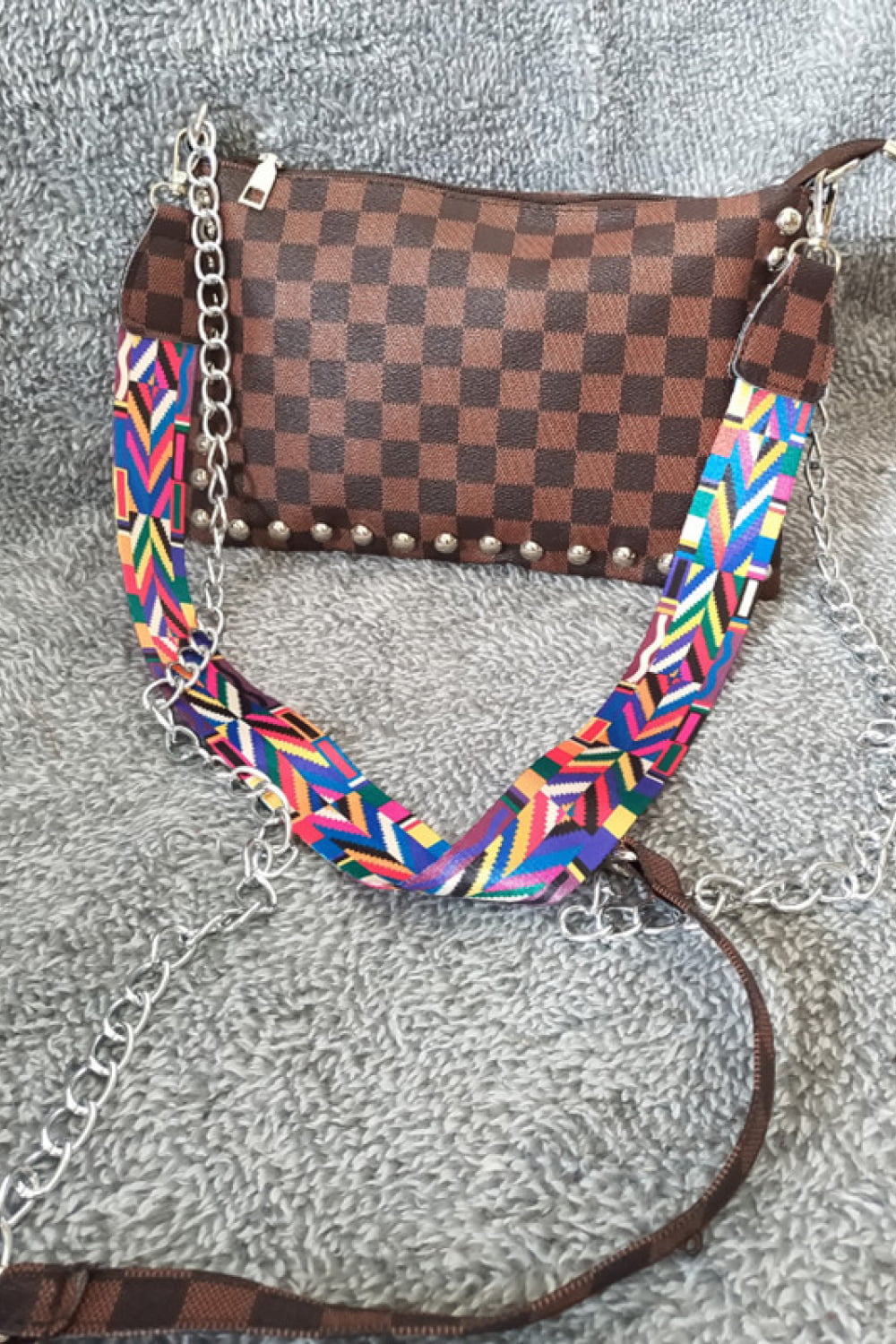 PU Leather Studded Shoulder Bag - nailedmoms