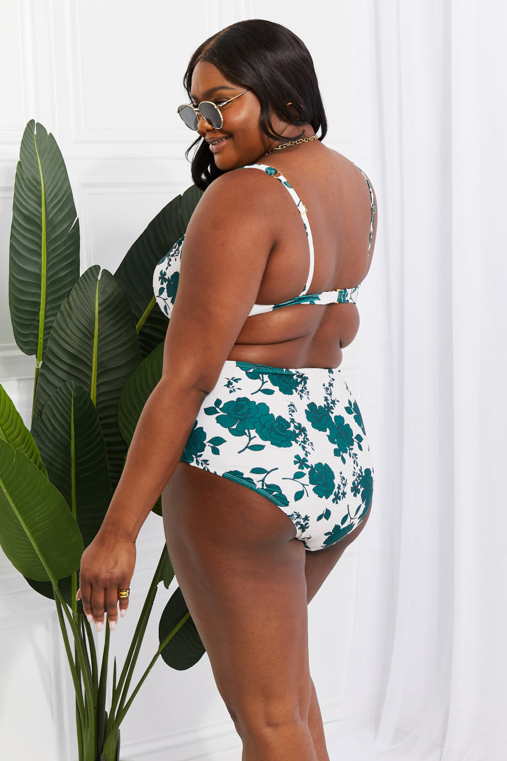 Marina West Swim Take A Dip Twist High-Rise Bikini in Forest - nailedmoms