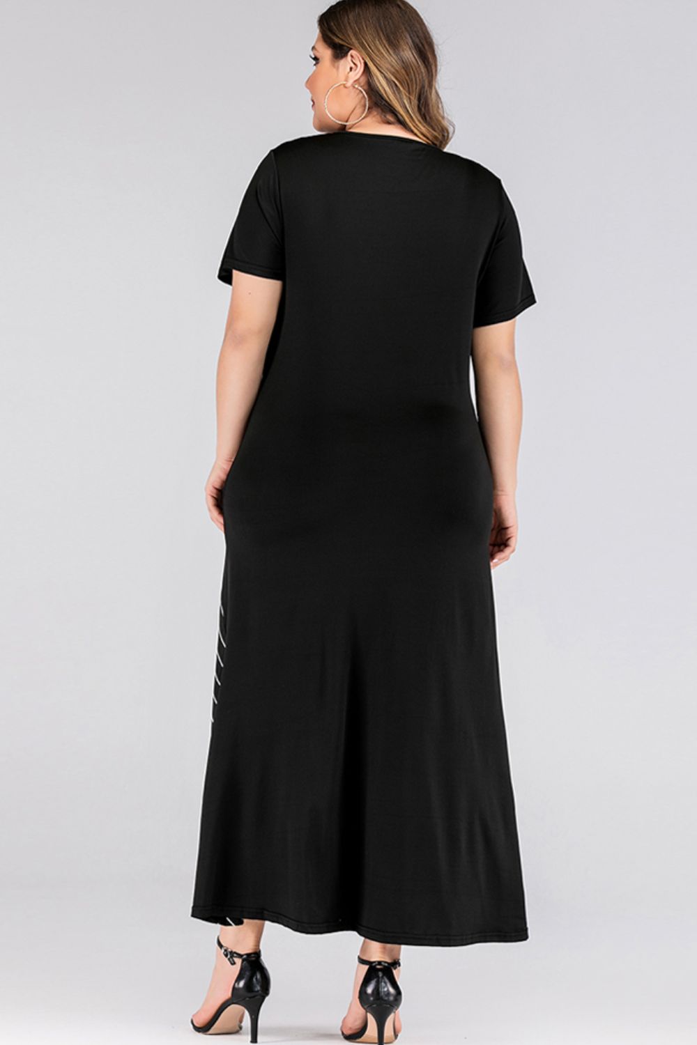 Plus Size Striped Color Block Tee Dress - nailedmoms