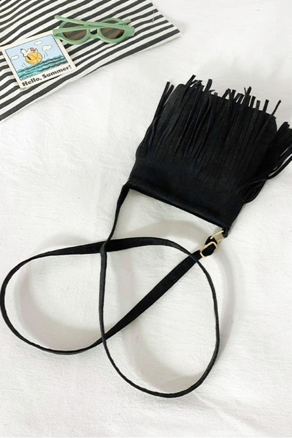 PU Leather Crossbody Bag with Fringe - nailedmoms