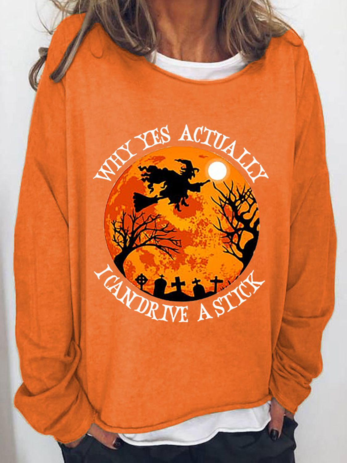 Full Size Graphic Round Neck Sweatshirt - nailedmoms