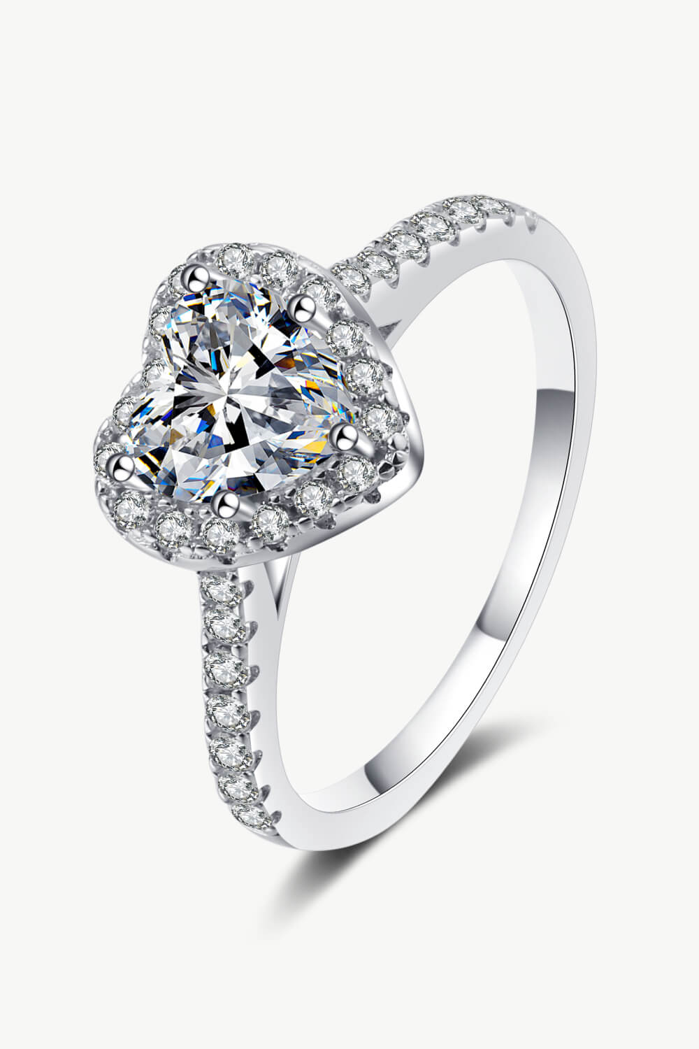 1 Carat Moissanite Heart-Shaped Ring - nailedmoms