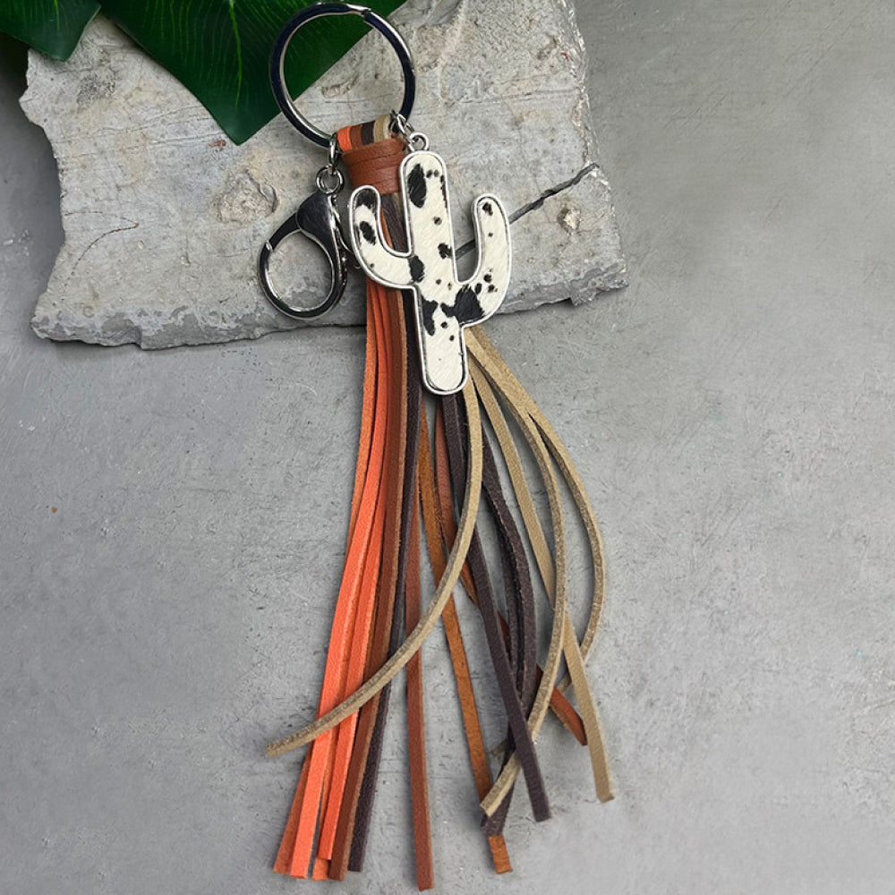 Cactus Keychain with Tassel - nailedmoms